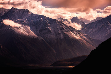 Beautiful scenery snow mountain Himalaya, India