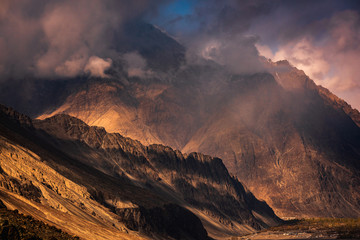 Beautiful scenery snow mountain Himalaya, India