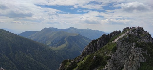 View of the top of Velky Rozsutec in the Mala Fatra National Park in Slovakia