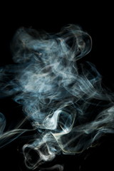 Smoke on black background