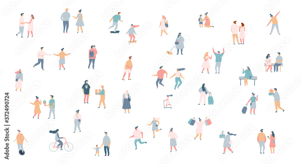 Canvas Prints Vector flat people background