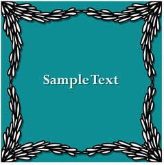 Hand drawn floral framed background vector illustration