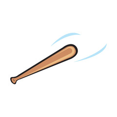 Baseball bat vector illustration isolated on a white background in EPS10