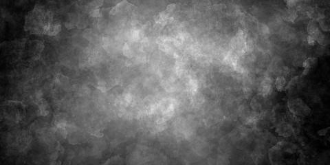 black watercolor grunge abstract background for banners, brochures, web