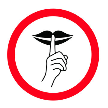 recommend clip art: Stop, please be quiet icon (psssst ). Forbad, silence no speaking or no talking ( shhh ). Funny vector flat icons silhouette Silent finger over lips or mouth sign. Sound off. Secret asking to silence