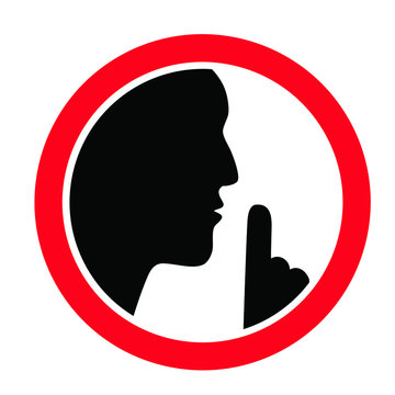 recommend clip art: Stop, please be quiet icon (psssst ). Forbad, silence no speaking or no talking ( shhh ). Funny vector flat icons silhouette Silent finger over lips or mouth sign. Sound off. Secret asking to silence