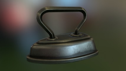 Antique Cuff Iron V2 Low-poly 3D model