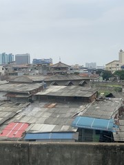 Bidonville à Jakarta, Indonésie