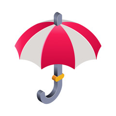 Banking & finance, Umbrella insurance, Isometric 3D icon.