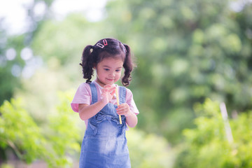 Little children are having fun learning new things. Children in kindergarten age