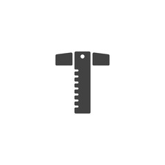 T-square icon vector illustration