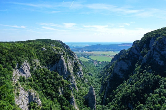 Aerial view of Zadielska dolina valley in Slovakia