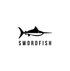 swordfish blue marlin logo design vector illustration