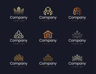 Building and construction logo design template. Graphic elements suitable for corporate branding