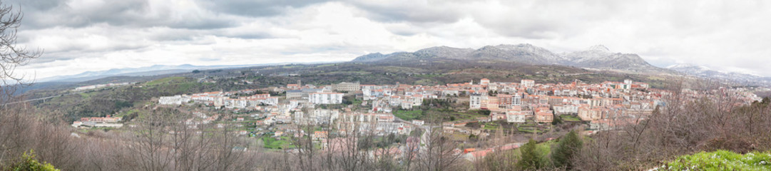 Fototapeta na wymiar Salamanca. Aerial view in village of Bejar. Spain.