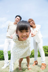Fototapeta premium 笑顔の親子