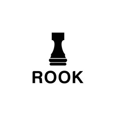 Modern Rook Chess Logo Design in Minimalist Style for Strategic Game and Corporate Identity