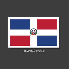 Dominican Republic flag Vector Square Icon