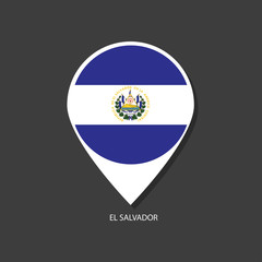 Obraz premium El Salvador flag Vector marker with flags.