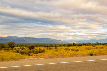 Empty Highway Landscape, La Rioja, Argentina
