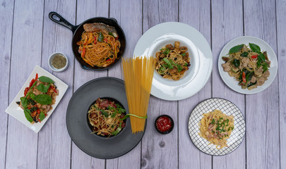 Spaghetti, Pasta Cabonara  and Noodles