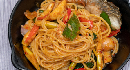Spaghetti, Pasta Cabonara  and Noodles