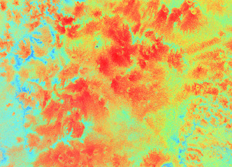 Background Rainbow Spots. Alcohol Ink in red Blots. Variegated Bright Streaks. Color Marble Watercolor Print. Vintage Abstraction.glow effect