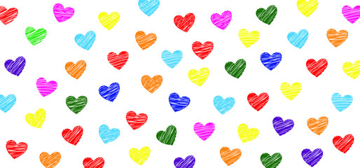 Love banner with heart symbol. Love heart month or happy singles day background. Happy valentines day on february 14 ( valentine, valentine&rsquo;s day ) or romantic, wedding signs Fun vector romance quote