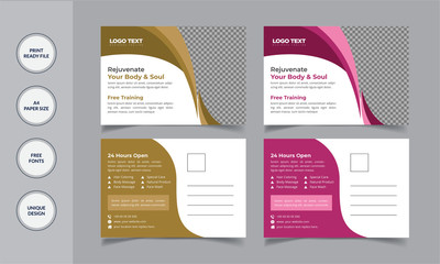 Obraz premium Beauty Spa Massage Post Card Template for Abstract Design.
