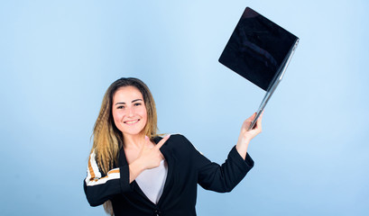 Business is over. blogging and digital marketing. happy student study online. agile business. girl shopping on cyber monday. woman work using computer. new technology in modern life