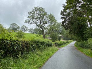 Rain clouds, over the country road in, Stirton, Skipton, UK