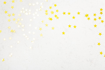 Fototapeta premium Glitter star on marble background