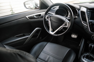 The interior of the car