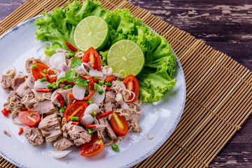 Tuna spicy salad Thai food