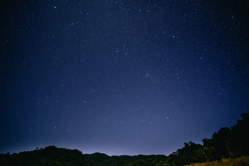 adventure travel from camping and see star and milkyway in summer season