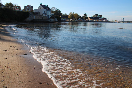 atlantic coast in arzon (brittany - france)