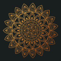 golden flower mandala elegant, vintage luxury mandala, ornamental decoration vector illustration design