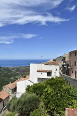 Panoramic view of Maierà, a rural village in the mountains of the Calabria region.