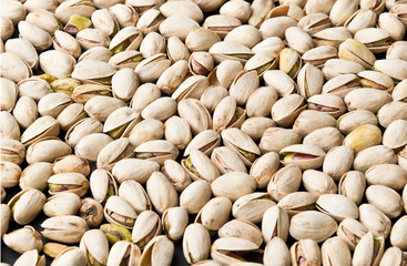 Pistachio on black background, Spain, Europe