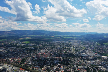 Aerial view of Zilina town in Slovakia