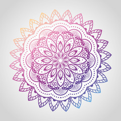floral mandala of differents colors, vintage luxury mandala, ornamental decoration vector illustration design