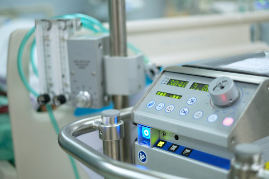closeup oxygenator of ECMO (Extracorporeal membrane oxygenation) in critical care unit (CCU
