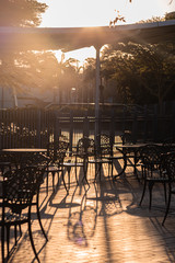Sunset over Outdoor Seating