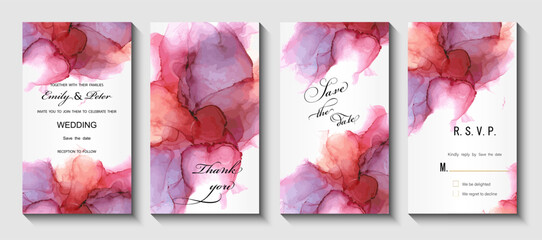  Modern creative design, background marble texture. Wedding invitation. Alcohol ink. Vector illustration. - 372509544