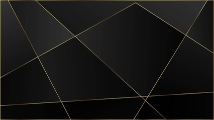 Black Premium Polygon Texture. Silver Rich VIP Geometric Celebration 
