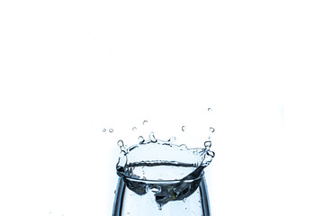 Abstract water splash from glass.