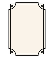 black ornament frame in rectangle shaped design of Decorative element theme Vector illustration