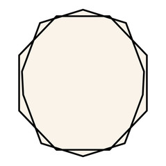 black ornament frame in circle shaped design of Decorative element theme Vector illustration