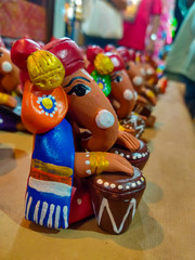 Beautiful Shri Ganesh Idol made up of soil and painted with natural colors.