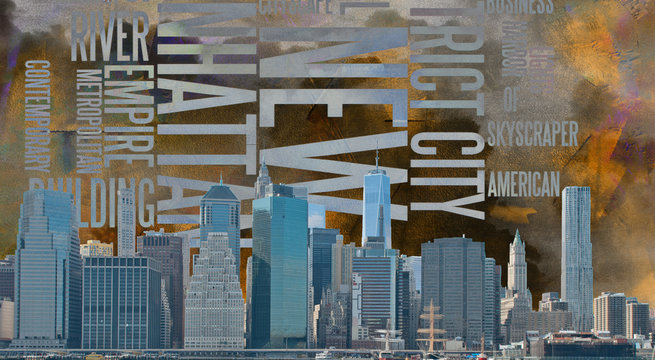NYC Landscape. Modern urban art. 3D rendering © rolffimages